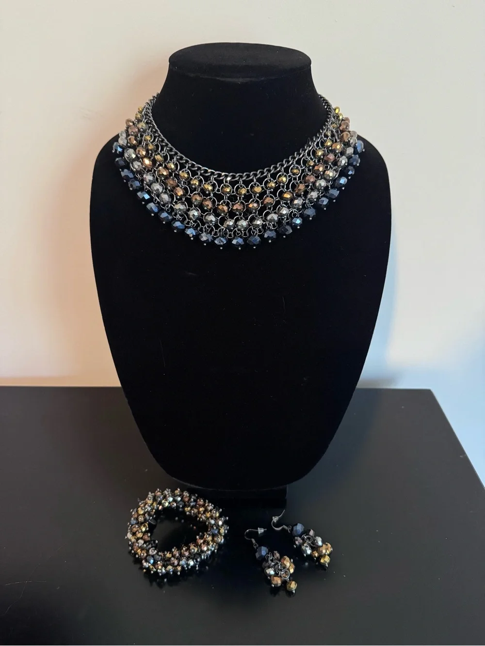 Beaded Multicolor Statement Jewelry Set
